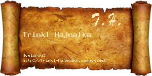 Trinkl Hajnalka névjegykártya